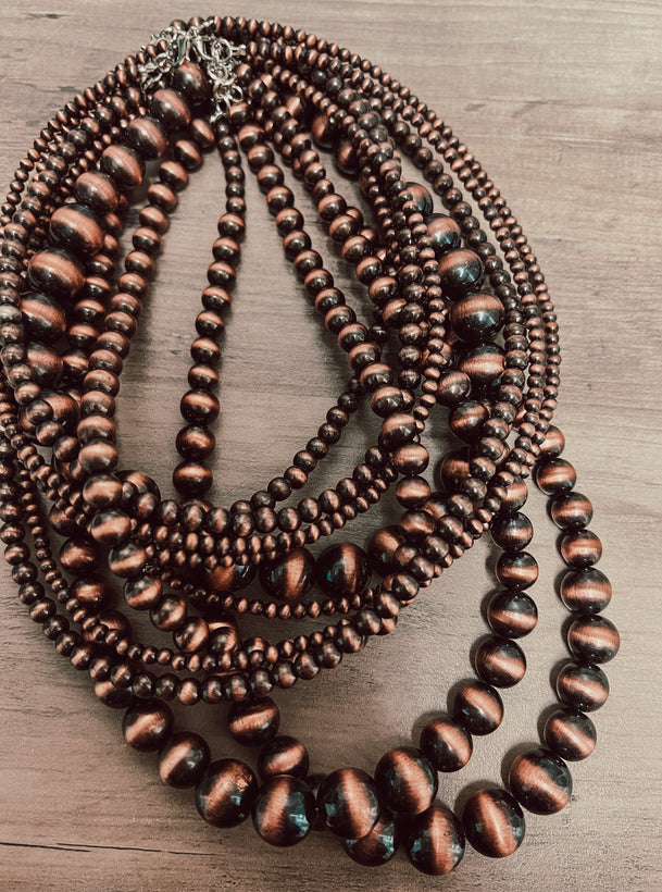 Faux Copper Navajo Pearls