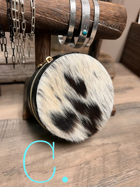 Round Cowhide Boxes