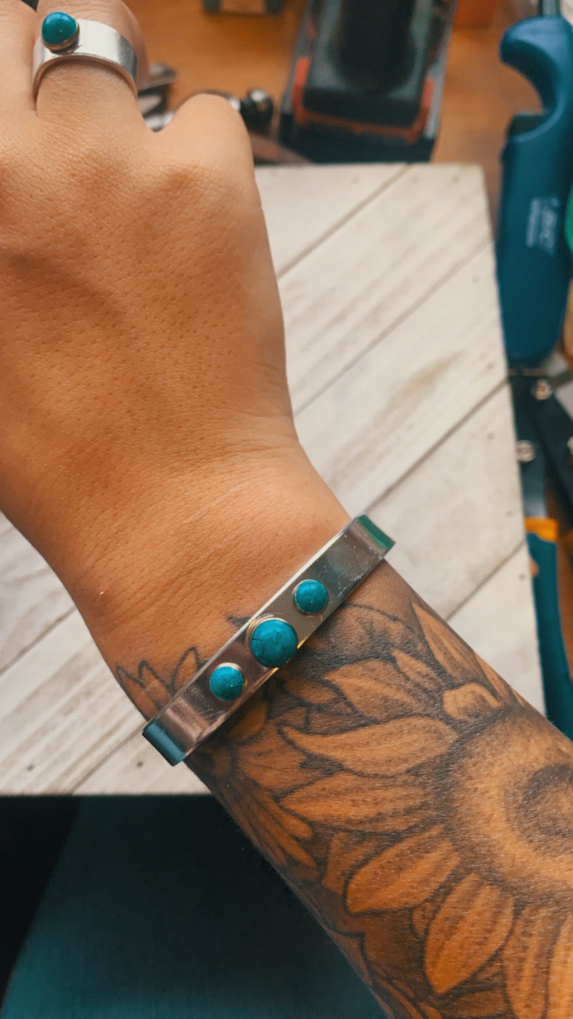 Triple Turquoise Cuff